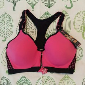 Maidenform Sports Bra Secure Zip NWT 34D